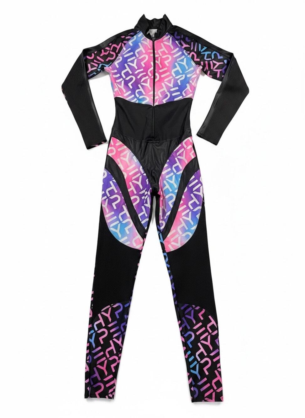 Bona Fide ComeBase Hype Activewear Jumpsuit Multicolor Catsuit L